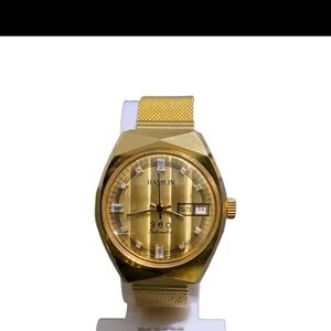 Gold-Tone Men's Automatic Watch with Date Window